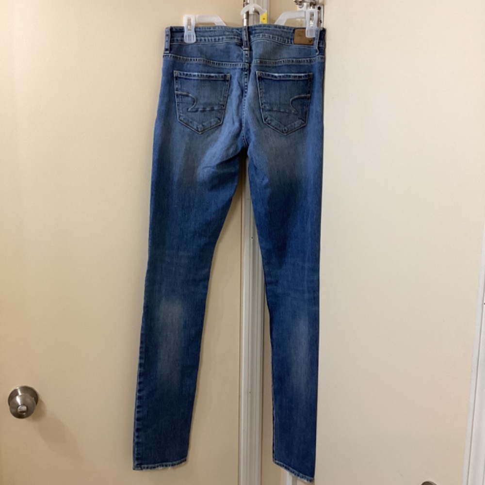 AE Stretch SKINNY Jeans Distressed/Destroyed Size 6 Long from 2011 - Picture 2 of 6